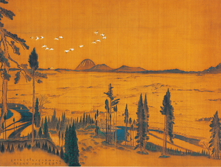 絹本著色　黒羽城西之図（けんぽんちゃくしょく　くろばねじょうさいのず）