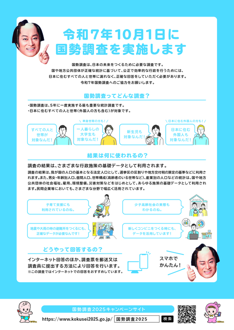 令和7年国勢調査 調査員連絡ページ | 大田原市