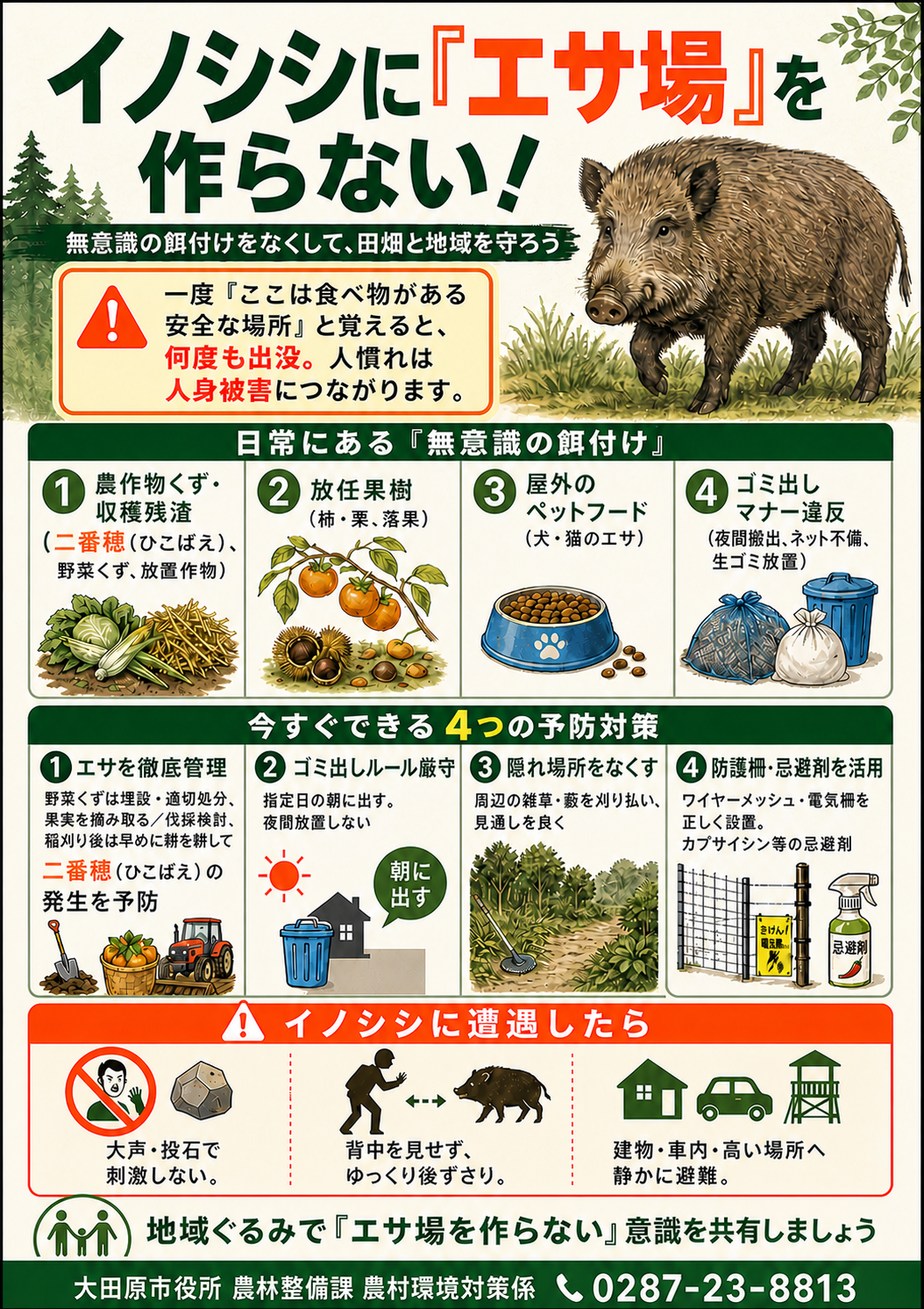 エサ場作らないチラシ エサ場作らないチラシ
