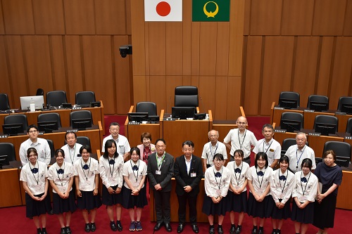 議場見学2（大田原女子高校）